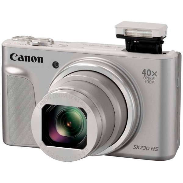 Canon powershot sx730 hs plata cámara de fotos digital compacta 20.3mp fhd zoom estabilizador wifi bt nfc